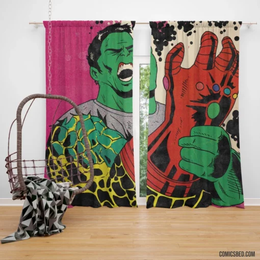 Avengers Endgame Hulk Gauntlet Comic Curtain