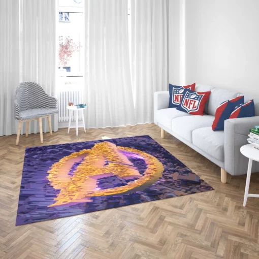 Avengers Logo Earth Mightiest Heroes Comic Rug 2