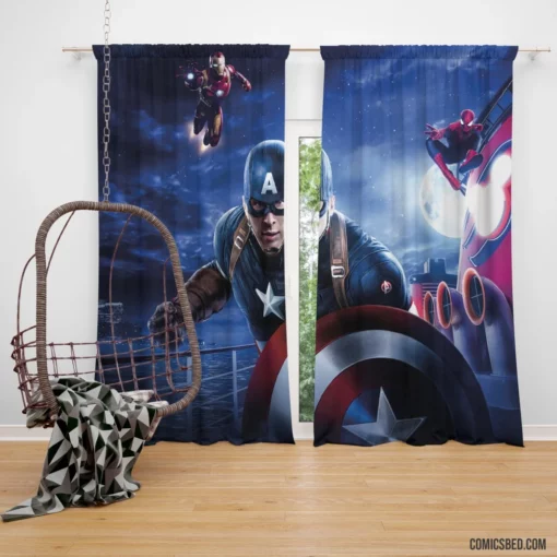 Avengers Marvel Superhero Team Comic Curtain