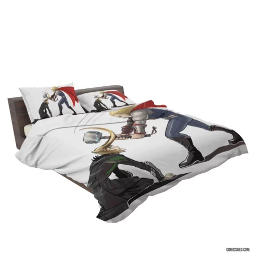 Avengers Reimagined Thor vs. Loki Comic Bedding Set 2