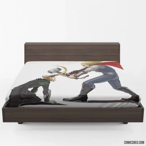 Avengers Reimagined Thor vs. Loki Comic Fitted Sheet