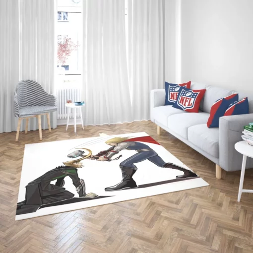 Avengers Reimagined Thor vs. Loki Comic Rug 2