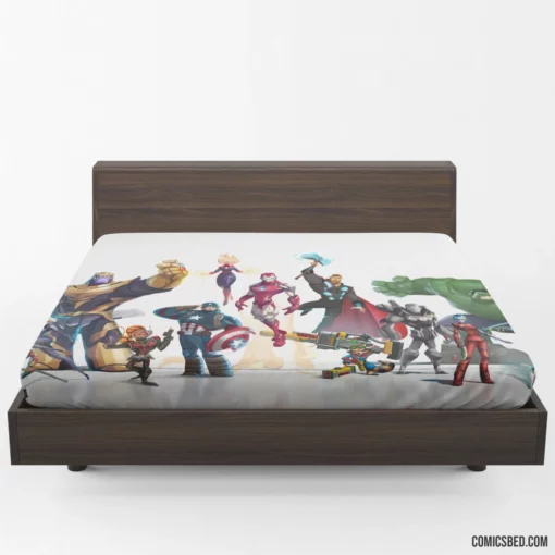 Avengers Thanos Marvel Clash Comic Fitted Sheet