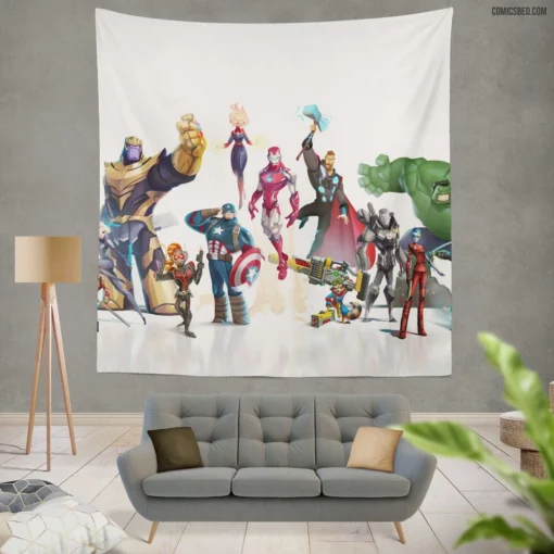 Avengers Thanos Marvel Clash Comic Wall Tapestry