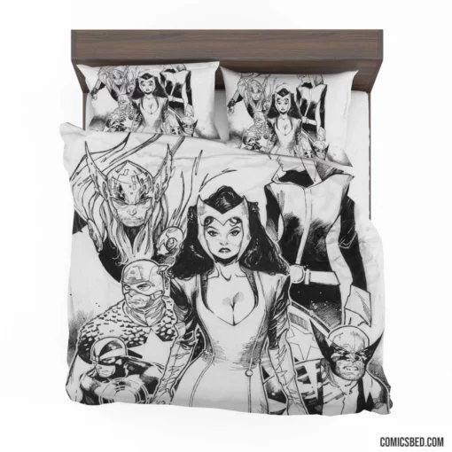 Avengers Thor Captain America Wolverine Scarlet Witch Comic Bedding Set 1