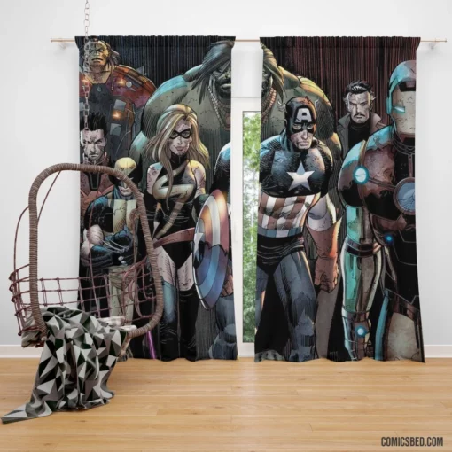 Avengers United Heroes Assemble Comic Curtain