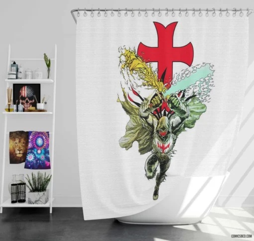 Azrael Avenging Angel Quest Comic Shower Curtain