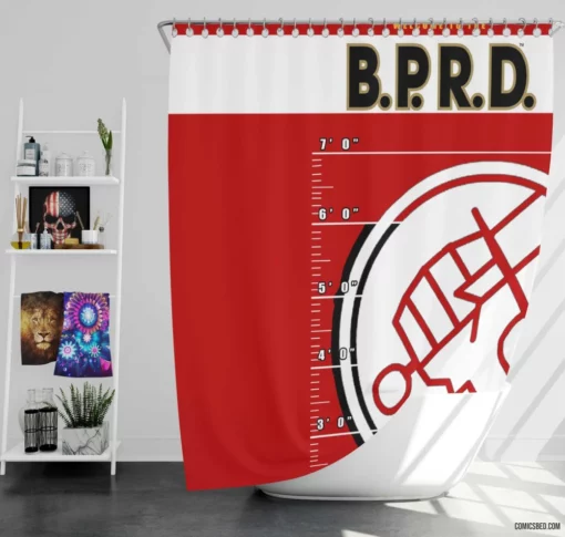 B.P.R.D. Paranormal Investigations Comic Shower Curtain