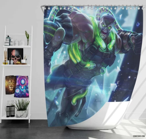 Bane DC Formidable Opponent Comic Shower Curtain