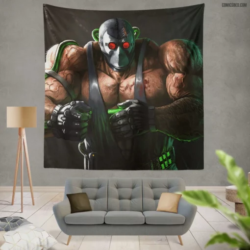 Bane DC Menacing Adversary Comic Wall Tapestry