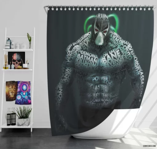 Bane DC Menacing Villain Comic Shower Curtain