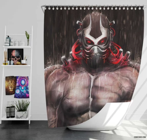 Bane DC Ruthless Adversary Comic Shower Curtain