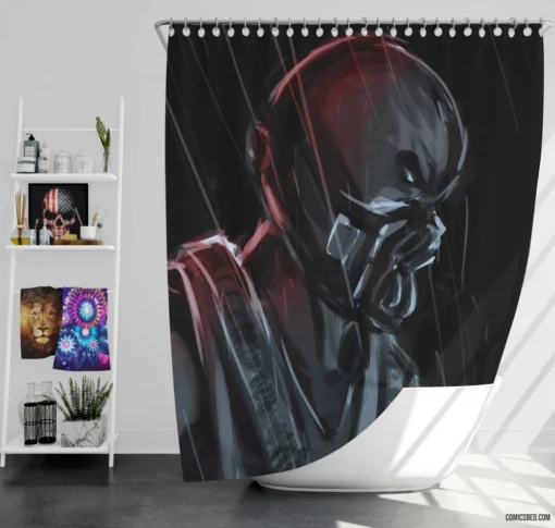 Bane DC Unyielding Adversary Comic Shower Curtain