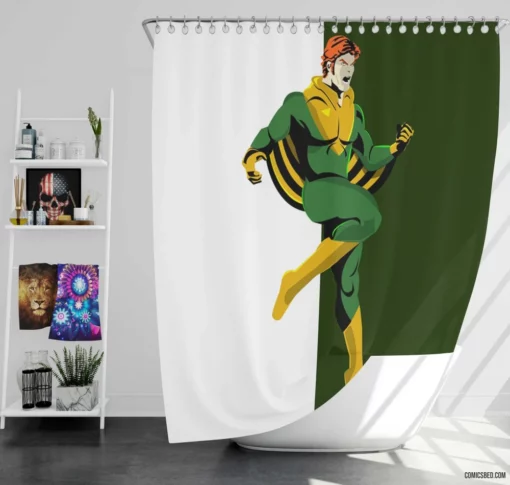 Banshee Sonic Screamer Comic Shower Curtain