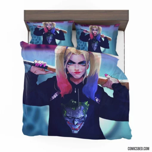 Baseball Bat Jester DC Harley Quinn Comic Bedding Set 1