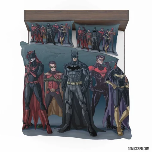 Bat Family Gotham Batgirl Nightwing Batwoman Comic Bedding Set 1