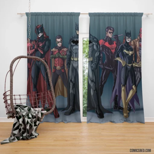 Bat Family Gotham Batgirl Nightwing Batwoman Comic Curtain