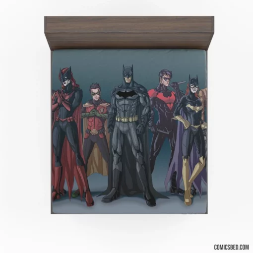 Bat Family Gotham Batgirl Nightwing Batwoman Comic Fitted Sheet 1