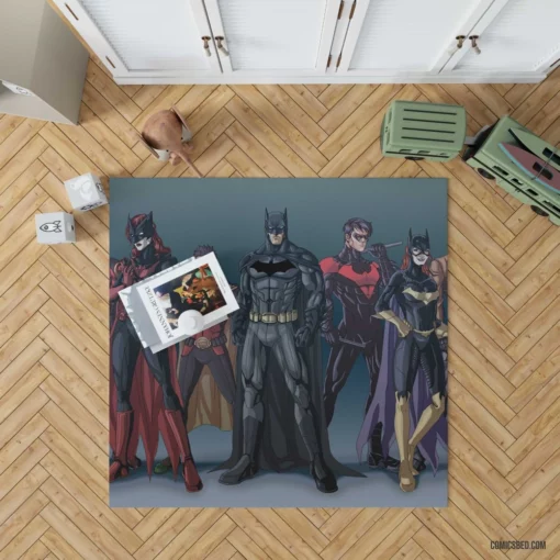 Bat Family Gotham Batgirl Nightwing Batwoman Comic Rug