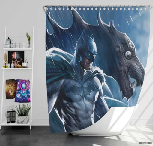 Bat Signals Chronicles of the Dark Knight Comic Shower Curtain