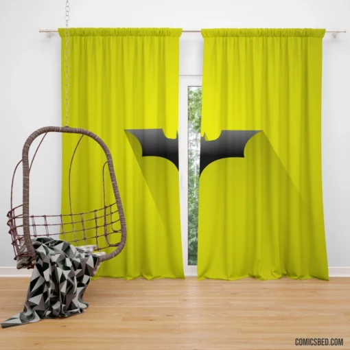 BatT Logo DC Caped Crusader Comic Curtain