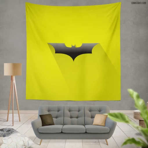 BatT Logo DC Caped Crusader Comic Wall Tapestry