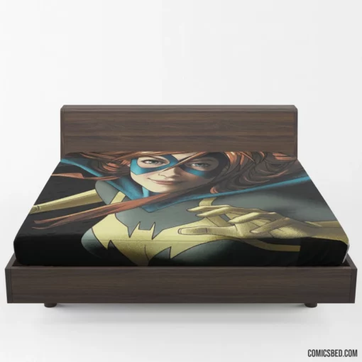 Batgirl Aqua Eyes DC Heroine Comic Fitted Sheet