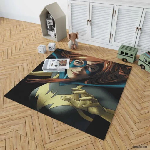 Batgirl Aqua Eyes DC Heroine Comic Rug 1