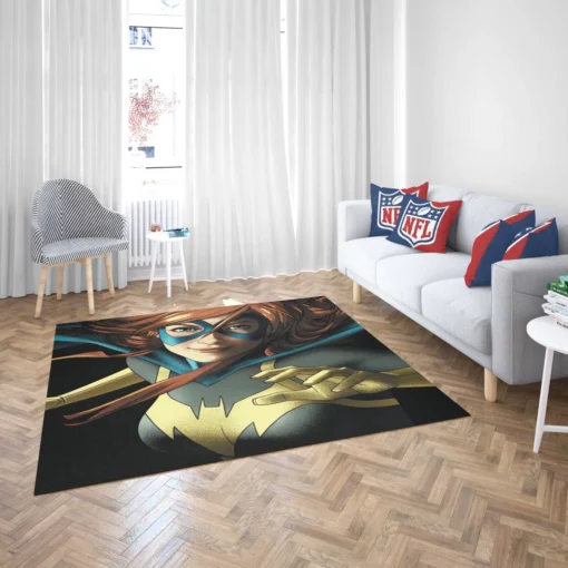 Batgirl Aqua Eyes DC Heroine Comic Rug 2