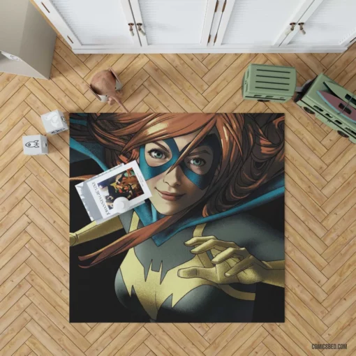 Batgirl Aqua Eyes DC Heroine Comic Rug