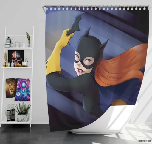 Batgirl DC Bright-Haired Heroine Comic Shower Curtain