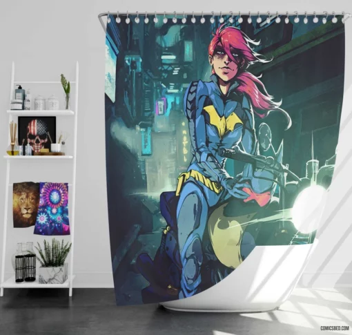 Batgirl DC Courageous Guardian Comic Shower Curtain