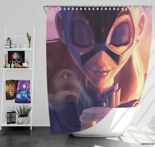 Batgirl DC Courageous Heroine Comic Shower Curtain