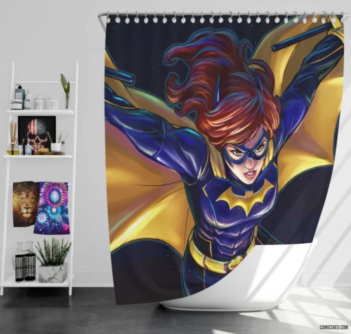 Batgirl DC Daring Defender Comic Shower Curtain