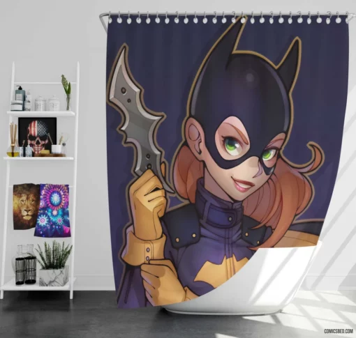 Batgirl DC Empowering Avenger Comic Shower Curtain