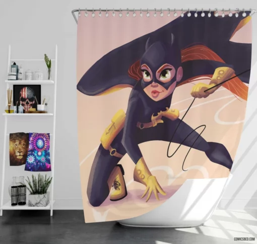 Batgirl DC Vigilante Heroine Comic Shower Curtain