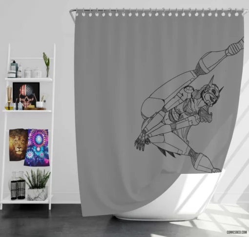 Batgirl Gotham Courageous Heroine Comic Shower Curtain