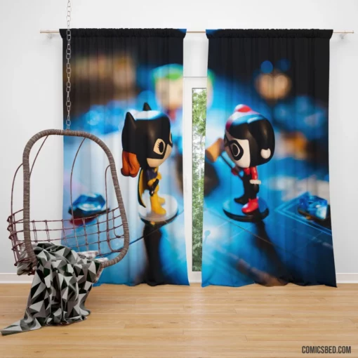 Batgirl Harley Quinn Funko POP! DC Playful Duo Comic Curtain