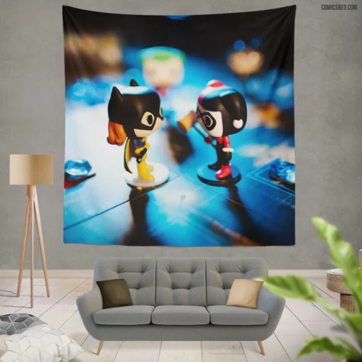 Batgirl Harley Quinn Funko POP! DC Playful Duo Comic Wall Tapestry