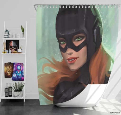 Batgirl Marvel Vigilante Heroine Comic Shower Curtain