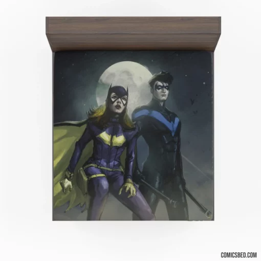 Batgirl Nightwing DC Duo Comic Fitted Sheet 1