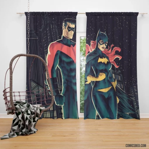 Batgirl & Nightwing Dynamic Duo Comic Curtain