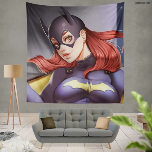 Batgirl Red Hair DC Vigilante Comic Wall Tapestry