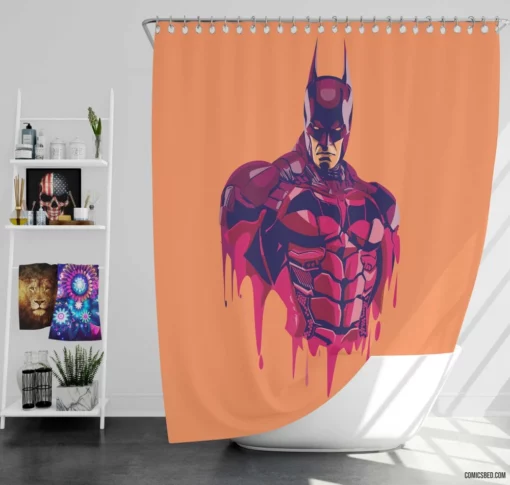 Batman Arkham Knight Dark Guardian Comic Shower Curtain