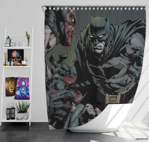 Batman Bane Gotham Showdown Comic Shower Curtain