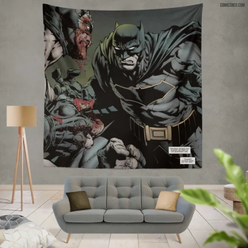 Batman Bane Gotham Showdown Comic Wall Tapestry