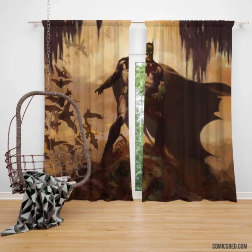 Batman Bat DC Night Watcher Comic Curtain