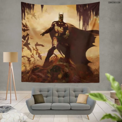 Batman Bat DC Night Watcher Comic Wall Tapestry