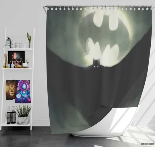 Batman Bat-Signal DC Guardian Comic Shower Curtain