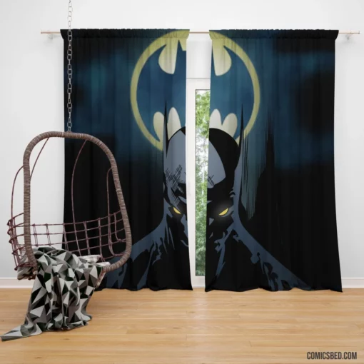 Batman & Bat-Signal Hero Call Comic Curtain